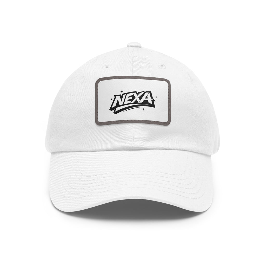 NEXA Logo Leather Patch Dad Hat — Casual Branded Baseball Cap